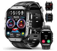 OUKITEL Orologio Intelligente da Uomo con chiamate Bluetooth, 120+ modalità Sportive 1,96" Smartwatch da Uomo con ossimetro, cardiofrequenzimetro, monitoraggio del Sonno, Impermeabile smartwatch