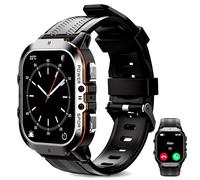 OUKITEL Orologio Smartwatch Uomo Militare Rugged 1.96'', Chiamate Bluetooth, 120+ Modalità Sportive, 5ATM Impermeabile, -40℃~70℃ Resistente, Cardiofrequenzimetro, Sonno, Bussola, Torcia, Android iOS