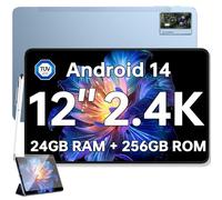OUKITEL OT5S Android 14 Tablet 12 Pollici - 24(6+18)GB RAM+256GB (2TB TF) Gaming Tablet, 8250mAh, 2.4K Display, Widevine L1, Octa-core, 16MP+8MP Dual SIM Tablet PC 4G LTE /5G WiFi/GMS/GPS/BT5.0/18W PD