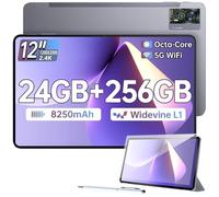 OUKITEL OT5S Tablet 12 Pollici Android 14-24(6+18) GB RAM+256GB (2TB TF) Gaming Tablet Tablet in Offerta, 8250mAh, 2.4K Display, Widevine L1, Octa-core, 16MP Dual SIM Tablet PC 4G LTE /5G WiFi/GPS