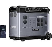 OUKITEL P5000 Plus 5120Wh Centrale Elettrica Portatile Uscità CA da 3600W, Generatore Solare con Batteria LiFePO4, Controllo APP, 15 Porte, Power station generatore solare per casa campeggio