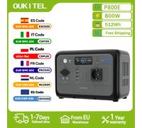 OUKITEL P800E PLUS Centrale Elettrica Portatile 800W Generatore Solare 512Wh Lifepo4 Batteria di Backup Domestico di Campeggio Esterna Alimentazione Mobile