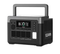 OUKITEL Powerstation portatile P1000 Plus, batteria LiFePO4 da 1024 Wh, generatore solare da 1800 W, ricarica rapida da 0 a 80% in 45 minuti, ultra silenziosa per campeggio, camper e interruzioni di