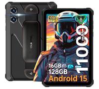 OUKITEL RT3 PLUS Tablet Rugged - Android 15 16GB(4+12) RAM + 128GB ROM/1TB Tablet PC Robust - 8" HD IPS 11000mAh MTK G81 16MP+8MP Camera Tablet Impermeabile IP68/Dual SIM 4G/NFC/OTG/Face ID, Nero