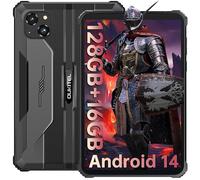 OUKITEL RT3 PRO Rugged Tablet - 8" HD Schermo Android 14-16GB RAM + 128GB ROM/TF 1TB Tablet Robust MTK6769 Octa-Core 5150mAh 16MP+8MP Camera Impermeabile IP68 Dual SIM 4G Face ID Nero