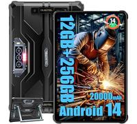 OUKITEL RT8 Rugged Tablet Android 14, 12GB+256GB/1TB Tablet PC Robusto 11 Pollici FHD+, 20000mAh Batteria MTK G99 Octa-Core 48MP+32MP Camera Wasserdicht Tablet, IP68/IP69K/NFC/GPS/Dual SIM 4G LTE/OTG