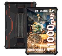 OUKITEL RT9 Rugged Tablet 10,1" HD, Android 14 Tablet Robust, 24GB+256GB (TF 1TB) Tablet PC Robusto, 11000mAh Tablet in Offerta, 16MP+16MP, IP68/IP69K Dual SIM 4G LTE/5G WiFi/Face ID/OTG/GPS/Arancia