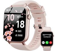 OUKITEL Smartwatch Rosa 1.83" HD per Donna Uomo, Orologio Intelligente con Chiamate Bluetooth, 100+ Sport, Cardiofrequenzimetro, Sonno, SpO2, Contapassi, IP68 Impermeabile Fitness Tracker