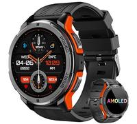 OUKITEL Smartwatch Uomo,Orologio Smart Watch Militare con Effettua Risposta Chiamate Vocale,100+ Sportive 1.43 Touch Screen con Contapassi Sonno Cardiofrequenzimetro,Fitness Tracker per iOS Android