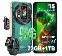OUKITEL WP200 PRO 5G Rugged Smartphone 72GB RAM+1TB ROM Telefono Indistruttibile Android 15, 120Hz 6.7"AMOLED, 8800mAh/45W Cellulare Antiurto, 108MP con Gemini AI,SmartWatch/Auricolari/AI/NFC/Dual SIM