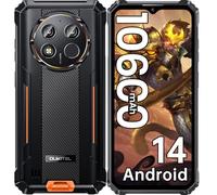 OUKITEL WP28E Rugged Smartphone 2025 Android 14-10600mAh Telefono Indistruttibile, 16GB+64B/1TB Rugged Phone, 6.52" HD Celluare Antiurto, 13MP Cellulare Impermeabile, Dual SIM/GPS/OTG/NFC, Arancione