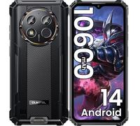 OUKITEL WP28E Rugged Smartphone 2025 Android 14-10600mAh Telefono Indistruttibile, 16GB+64B/1TB Rugged Phone, 6.52" HD Celluare Antiurto, 13MP Cellulare Impermeabile, 4G Dual SIM/GPS/OTG/NFC, Nero