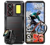 OUKITEL WP300 Rugged Smartphone 5G con Smartwatch, 36GB + 512GB Telefono Indistruttibile Android 15, 16000mAh/45W Cellulare Antiurto, 6.8" FHD+ &120Hz, 108MP, MTK D7050, Dual SIM/ IP68/ AI/NFC