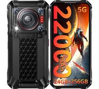 OUKITEL WP33 Pro Rugged Smartphone (2024) Android 13, 24GB + 256GB Telefono Indistruttibile, 22000mAh Cellulare Antiurto 136dB Speaker, 6.6" FHD+, 64MP+32MP, IP68/IP69K/Dual SIM 5G/Face ID/NFC/OTG/GPS