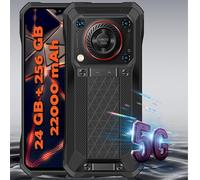 OUKITEL WP33 Pro Rugged Smartphone (2024) Android 13, 24GB + 256GB Telefono Indistruttibile, 22000mAh Cellulare Antiurto 136dB Speaker, 6.6" FHD+, 64MP+32MP, IP68/IP69K/Dual SIM 5G/Face ID/NFC/OTG/GPS