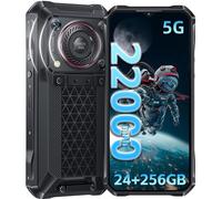 OUKITEL WP33 Pro Rugged Smartphone (2024) Android 13, 24GB + 256GB Telefono Indistruttibile, 22000mAh Cellulare Antiurto 136dB Speaker, 6.6" FHD+, 64MP+32MP, IP68/IP69K/Dual SIM 5G/Face ID/NFC/OTG/GPS