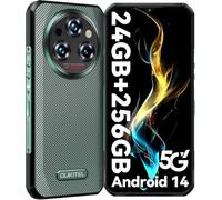 OUKITEL WP35 5G Rugged Smartphone 2025 - Android 14 11000mAh 24GB RAM + 256GB ROM Telefono Indistruttibile 6.58" FHD+ 2.4K Schermo MTK Dimensity 6100+ IP68 64MP+32MP+8MP Impronta Digitale Verde