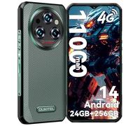 OUKITEL WP35S Rugged Smartphone 2024 Android 14-24GB+256GB(TF 1TB) 11000mAh Smartphone Rugged con 6.56" 48MP+16MP Camera Telefono Indistruttibile 4G Dual SIM/OTG/NFC/Face ID (Verde)