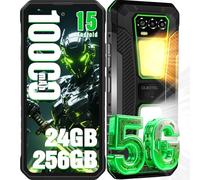 OUKITEL WP58 Pro Rugged Smartphone 5G, 24GB+256GB/1TB, 10000mAh Telefono Indistruttibile Android 15, 6.7"/120Hz Display, Dual Camping Light, 64MP, 5G Dual SIM Cellulare Antiurto/IP68 Impermeabile/NFC