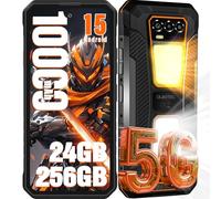 OUKITEL WP58 Pro Rugged Smartphone 5G, 24GB+256GB/1TB, 10000mAh Telefono Indistruttibile Android 15, 6.7"/120Hz Display, Dual Camping Light, 64MP, 5G Dual SIM Cellulare Antiurto/IP68 Impermeabile/NFC