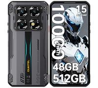 OUKITEL WP60 Rugged Smartphone 5G - 7,2"HD+ 120Hz, 48GB(16+32)RAM+512GB ROM/TF 2TB Telefono Indistruttibile - 108MP+32MP, 95dB Altoparlante 10000mAh Android 15 Dual SIM 5G/BT5.2/NFC/OTG/IP68/GPS Nero