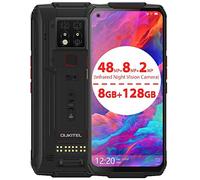 OUKITEL WP7 Rugged Smartphone, Fotocamera Tripla da 48 MP e Fotocamera da 8 MP IR per Visione Notturna, Helio P90 8 GB+128 GB, Batteria 8000 mAh, NFC GPS, 6,53"FHD + Cellulare Resistente Nero