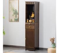 OUKMXSY Mobiletto per Altare con cassetto, Tavolo da Meditazione Cinese, Puja a 2 Livelli per Preghiere, culto, soggiorni, santuari, templi (Marrone, 172x38 cm/67,7x15 Pollici)