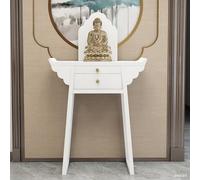 OUKMXSY Tavolo Altare Personale per Buddha, in Legno per Il Giorno dei Morti con Contenitore, Piastra Estraibile, mobiletto Cinese per Soggiorno (Bianco)