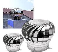 OUKMXSY Ventilatore per turbina eolica da Tetto 304 da 100 mm/4 Pollici, Resistente alle intemperie, Base Regolabile, Resistente, per Uscita Camino, Facile da installare