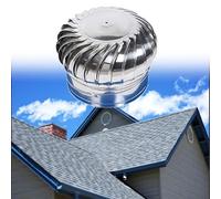 OUKMXSY Ventilatore per turbina eolica da Tetto 304 da 150 mm/6 Pollici, in Acciaio zincato a Caldo, con Doppio Cuscinetto Rinforzato internamente, con Turbine eoliche, Robusto e per Camino