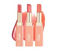 Oulac 2 in 1 Rossetto e Balsamolabbro Corallo Set, Labbra Succoso e Lucido, Effetto Idratante e Nutriente, Cura Secche e Screpolate, Vegan