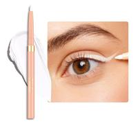 OULAC Bianco Kajal e eyeliner impermeabile, resistente alle sbavature, penna opaca per occhi che dura 24 ore +, matita per kayal girevole in seta ad alta pigmentazione, vegana (13) White Waves