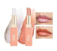 Oulac Rossetto 2 in 1 e balsamo per labbra, rossetto succoso e lucido, labbra morbide e idratate, finitura lucida per labbra secche, screpolate e fragili, vegane