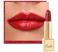 OULAC Rossetto Metallico Rosso - Effetto Perlato Metallico Brillante, Idratante, Lunga Tenuta 8H, Altamente Pigmentato, Morbido e Confortevole, Vegan 12 Cherry Bomb