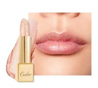 Oulac Rossetto Metallizzato Lucido Pesca, Rossetti Glitter Senza Profumo, Perlato e Brillante, Lucentezza Duratura, Formula Idratante Nutre le Labbra, Vegan & Senza Glutine, 26 Free to be