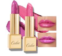 Oulac Rossetto Metallizzato Lucido Set, Rossetto Altamente Pigmentato, Lucentezza 3D, Rossetto Lunga Durata, Formula Cremosa e Idratante, Vegan