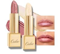 Oulac Set Rossetto Metallizzato Lucido, Altamente Pigmentato, Lucentezza 3D, Lunga Durata, Formula Cremosa e Idratante, Vegan