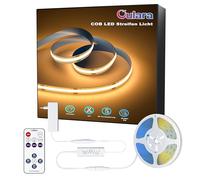 OULARA COB LED Striscia Bianco Caldo 2700K 10M, Dimmerabile 24V Flessibile con RF Telecomando e Alimentatore CRI90+ LED Strip Light da Incasso Luminosa per Decorazione Domestica Fai da te