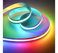OULARA RGB Smart IC COB LED Striscia Indirizzabile 10M,DC24V Striscia LED che cambia colore LED Striscia Multicolore e Bianca per Decorazioni fai da te(Controller e Adattatore Venduti Separatamente)