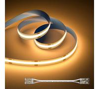 OULARA Striscia LED COB bianca calda 2700 K 10 m, DC24 V LED striscia di luce CRI90+ per camera da letto cucina progetto di illuminazione fai da te con connettore Cob da 8 mm (alimentatore non incluso