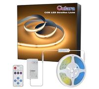 OULARA Striscia LED COB Bianco Caldo 2700K 6M,1920LED Dimmerabile 24V,Flessibile con telecomando RF e Alimentatore CRI90+ Luce da Incasso luminosa per Decorazione Domestica Fai da te