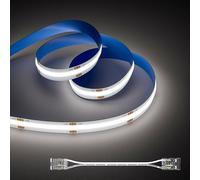 OULARA Striscia LED COB Bianco Freddo 6000K 10M, DC24V Striscia Luminosa LED CRI90+ per Camera da Letto Cucina Progetto di Illuminazione DIY con Connettore Cob da 8mm (Alimentatore non incluso)