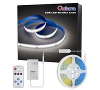 OULARA Striscia LED COB Kaltweiß 6000K 6M,1920LED Dimmerabile 24V,Flessibile con telecomando RF e Alimentatore CRI90+ Luce da Incasso luminosa per Decorazione Domestica Fai da te