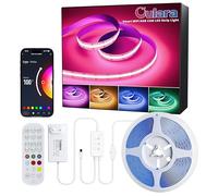 OULARA Striscia LED RGB COB 10M, Dimmerabile, WiFi, Compatibile con Alexa/Google Assistant/Tuya, Multicolore, per TV e Decorazione Fai da Te