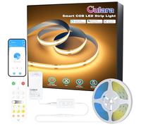 OULARA WIFI COB LED Striscia Blanco Caldo 2700K,10M Dimmabile set di luce a LED Nastro 24V,Lavori Intelligenti con Alexa/Google Assistant per l'illuminazione Armadio,Camera da letto,Cucina