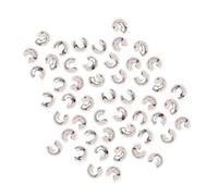 Oulensy Argento Lucido Placcato schiaccino Covers 3mm (144pcs)