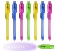 Oulesvte 8 pcs penna a inchiostro invisibile,Penna Segreta con Luce UV, Invisibili Pennarello Scrittura Segreta per Bambini, bomboniere di compleanno, regali per l'inizio della scuola