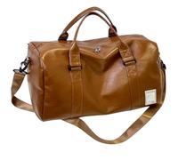 OuLi Store Borsa da Viaggio Impermeabile in Finta Pelle Borsa da Viaggio per Uomo/Donna Borsone da Viaggio per il Weekend (Marrone)