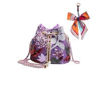 OuLi Store Paillettes Ricamo floreale Catena Borsa da sera a Scontro da Donna, Borsa serale Glitters, Borsa da Mano per Donne,San Valentino/giorno della madre/regali (Stile 1-Violetta)