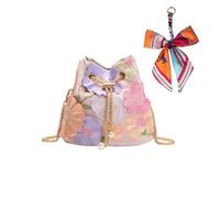 OuLi Store Paillettes Ricamo floreale Catena Borsa da sera a Scontro da Donna, Borsa serale Glitters, Borsa da Mano per Donne,San Valentino/giorno della madre/regali (Stile 5-Rosa)